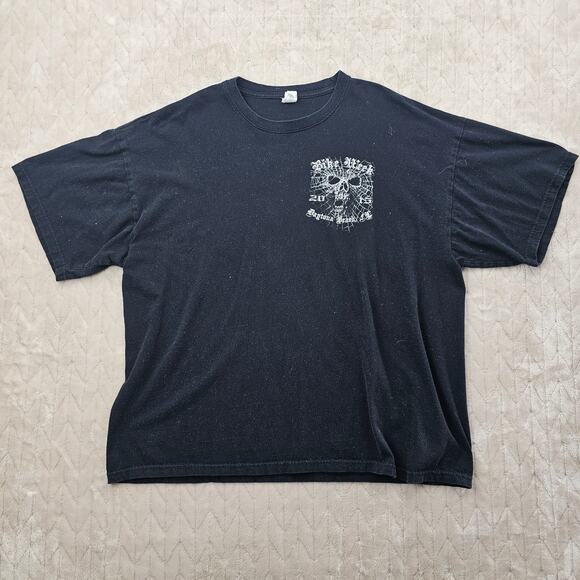 Bike Week Shirt Mens 2XL Daytona Beach Y2K Skull Grunge Streetwear Spider Web - Picture 2 of 7